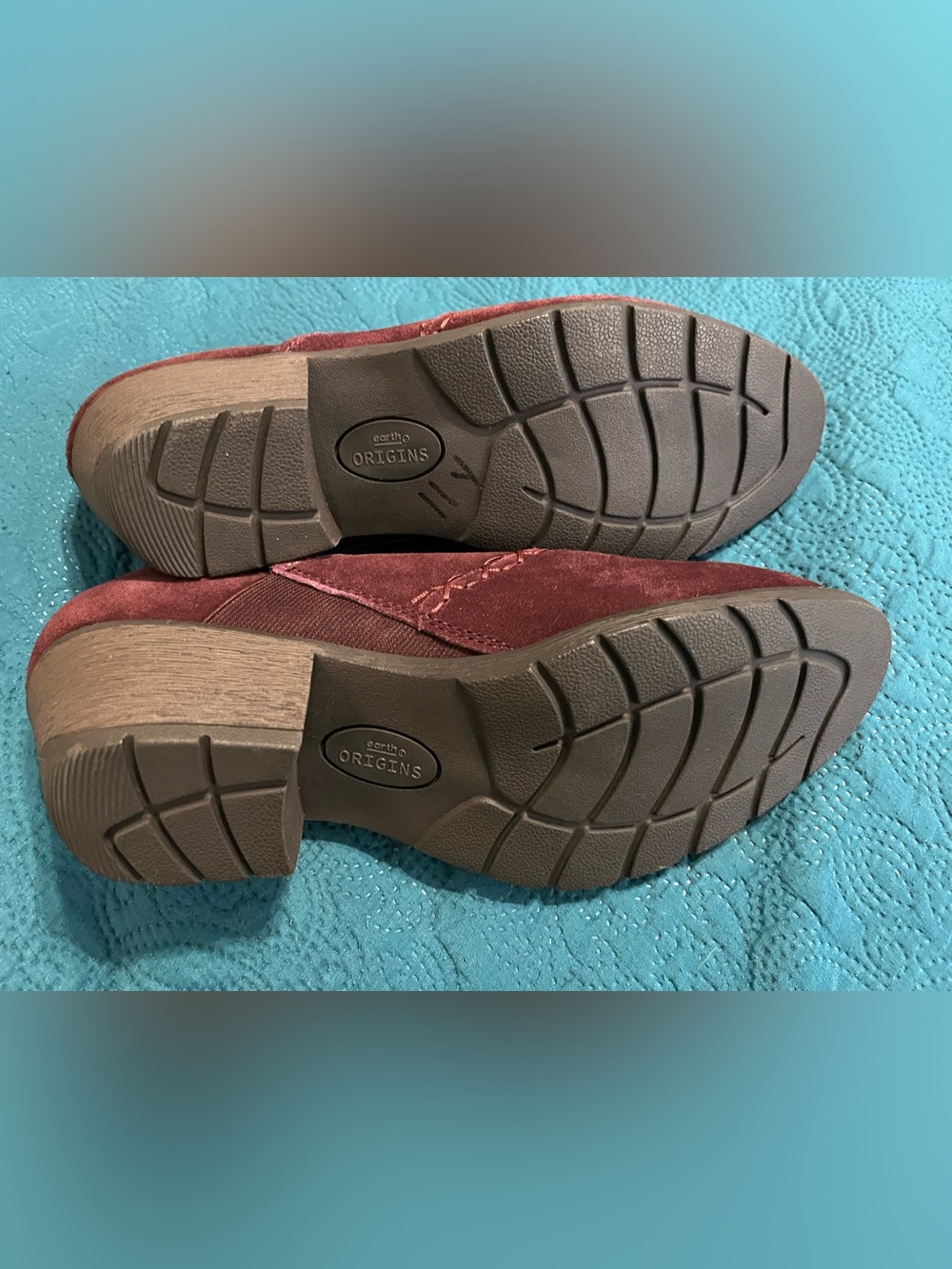 Earth Origins Burgundy Suede Slip-On Flats - Picture 5 of 6